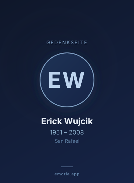 Gedenkportrait von Erick Wujcik