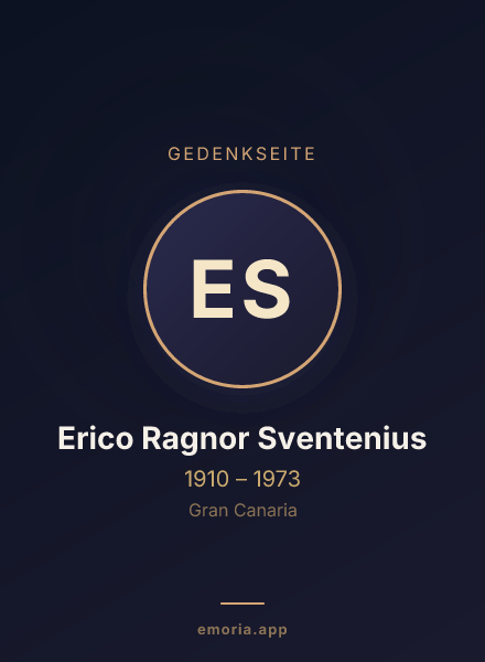 Gedenkportrait von Erico Ragnor Sventenius