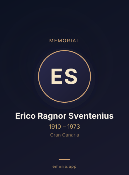 Memorial portrait of Erico Ragnor Sventenius