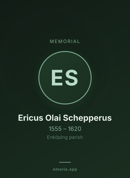 Memorial portrait of Ericus Olai Schepperus