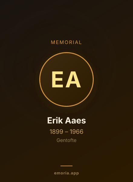 Memorial portrait of Erik Aaes