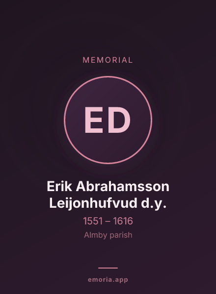 Memorial portrait of Erik Abrahamsson Leijonhufvud d.y.