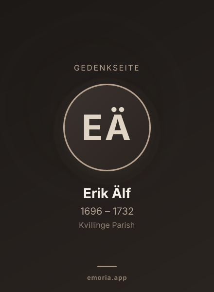 Gedenkportrait von Erik Älf
