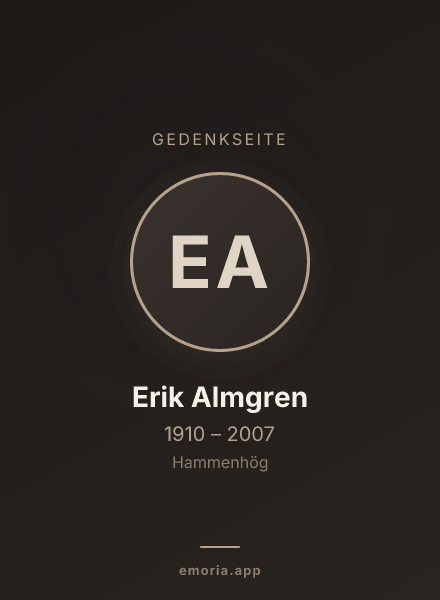 Gedenkportrait von Erik Almgren