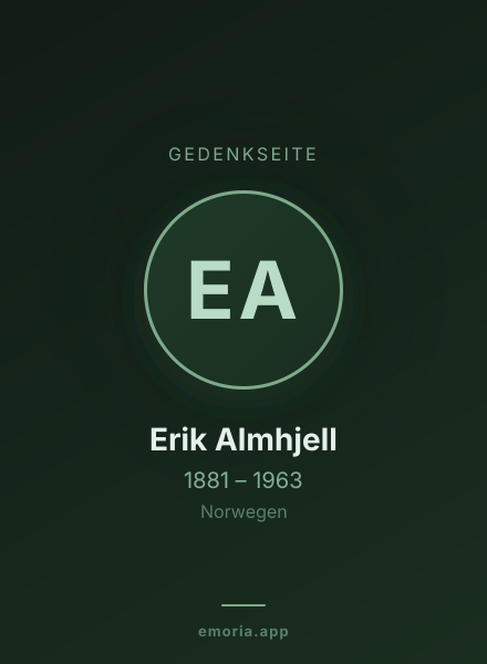 Gedenkportrait von Erik Almhjell