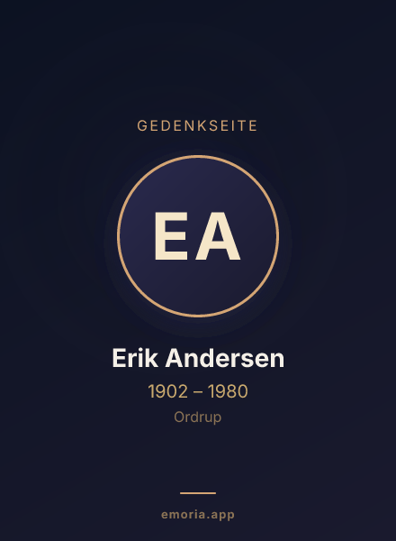 Gedenkportrait von Erik Andersen