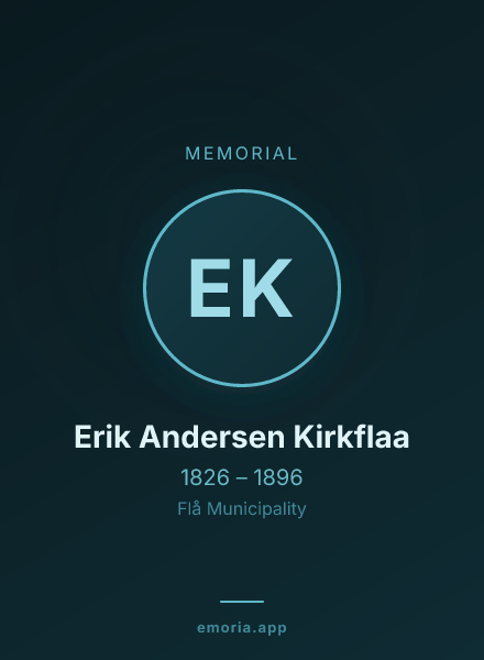 Memorial portrait of Erik Andersen Kirkflaa