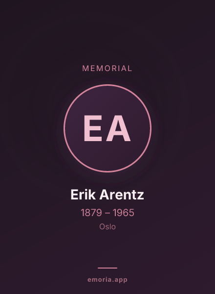 Memorial portrait of Erik Arentz