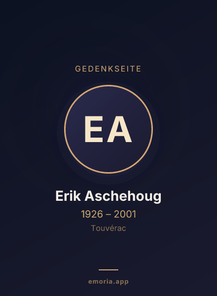 Gedenkportrait von Erik Aschehoug