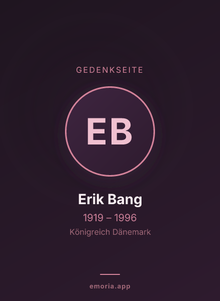 Gedenkportrait von Erik Bang