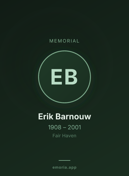 Memorial portrait of Erik Barnouw