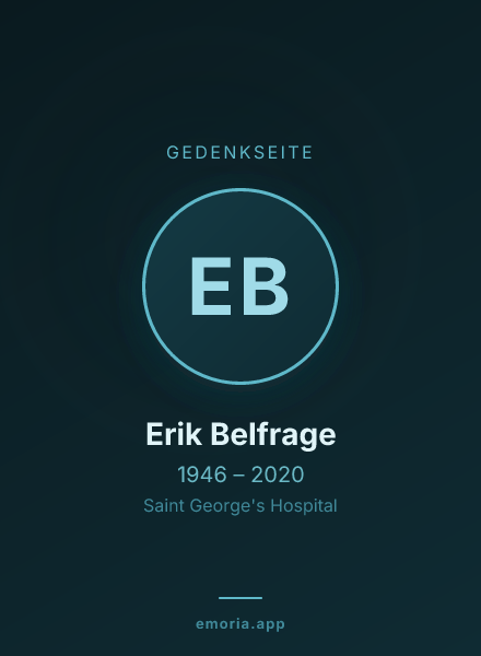 Gedenkportrait von Erik Belfrage