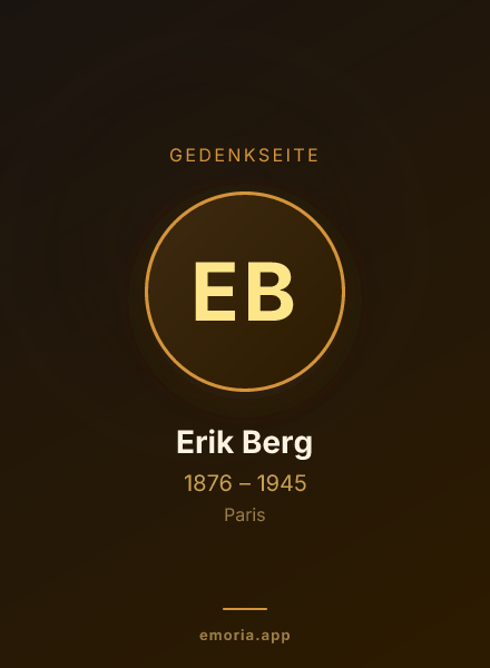 Gedenkportrait von Erik Berg