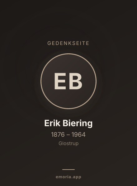 Gedenkportrait von Erik Biering