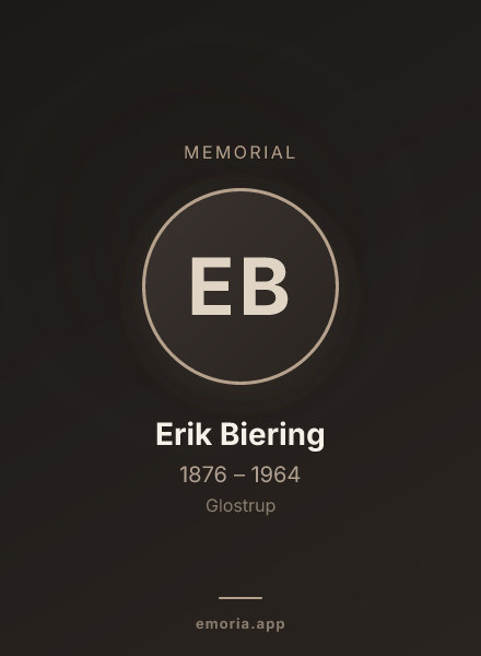 Memorial portrait of Erik Biering
