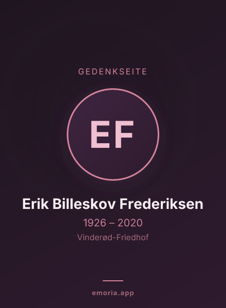 Gedenkportrait von Erik Billeskov Frederiksen