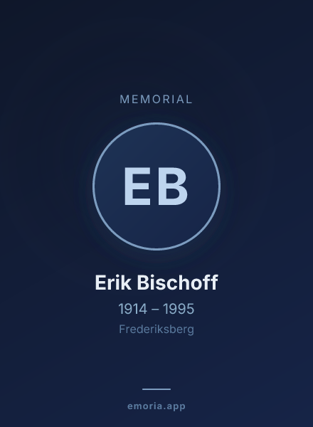 Memorial portrait of Erik Bischoff