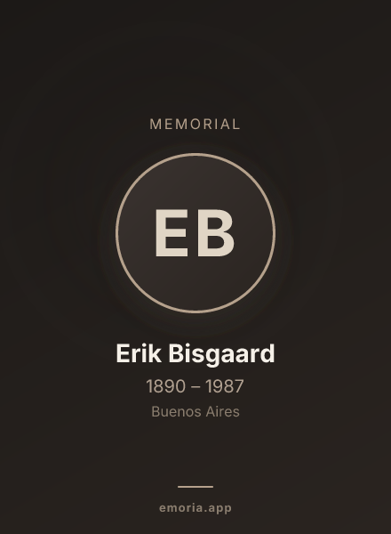 Memorial portrait of Erik Bisgaard