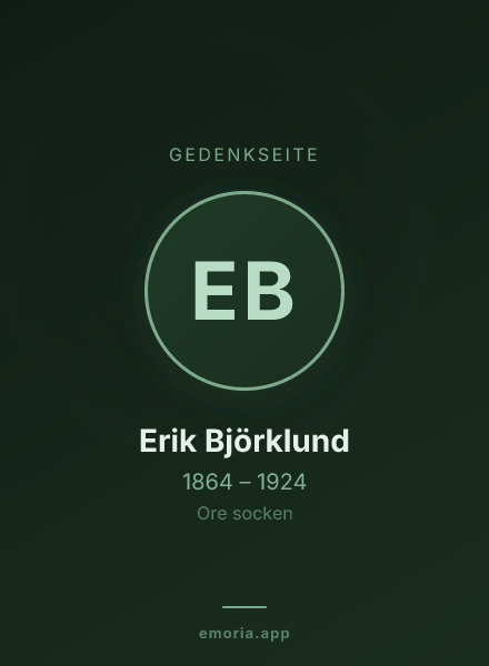 Gedenkportrait von Erik Björklund