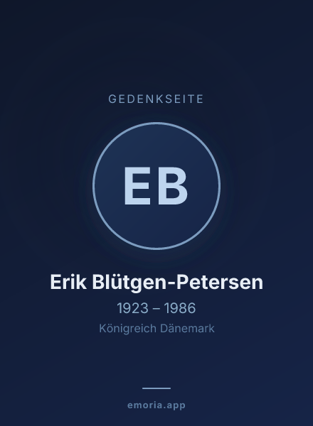 Gedenkportrait von Erik Blütgen-Petersen