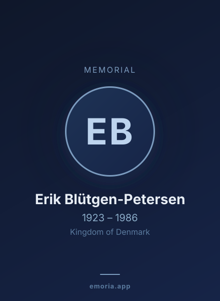 Memorial portrait of Erik Blütgen-Petersen