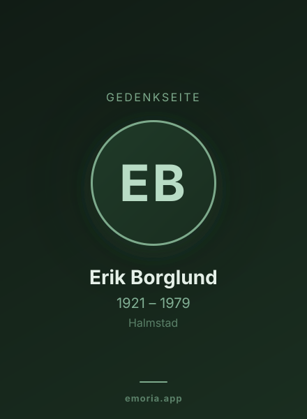 Gedenkportrait von Erik Borglund