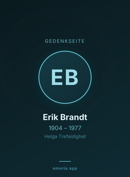 Gedenkportrait von Erik Brandt