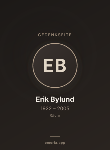 Gedenkportrait von Erik Bylund