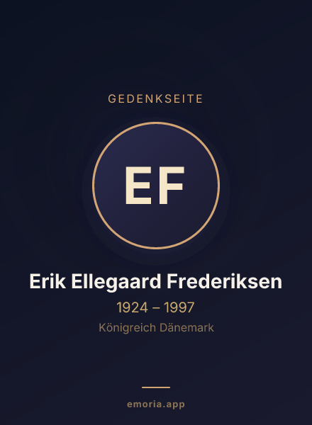 Gedenkportrait von Erik Ellegaard Frederiksen