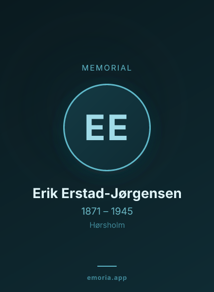 Memorial portrait of Erik Erstad-Jørgensen