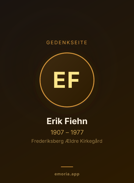 Gedenkportrait von Erik Fiehn