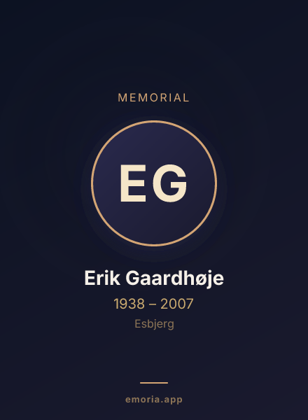 Memorial portrait of Erik Gaardhøje
