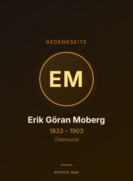Gedenkportrait von Erik Göran Moberg