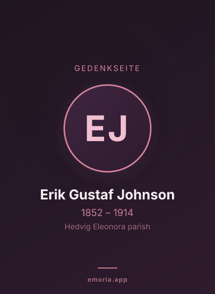 Gedenkportrait von Erik Gustaf Johnson