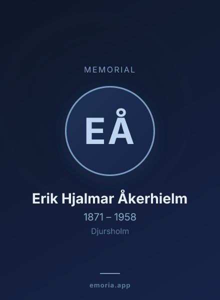 Memorial portrait of Erik Hjalmar Åkerhielm