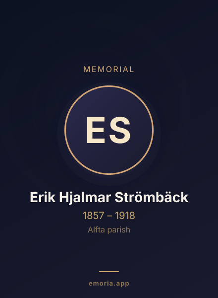 Memorial portrait of Erik Hjalmar Strömbäck