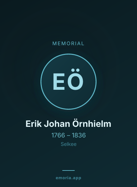 Memorial portrait of Erik Johan Örnhielm