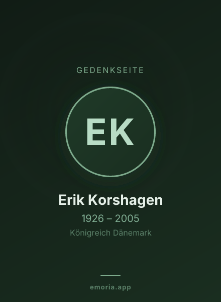 Gedenkportrait von Erik Korshagen