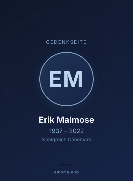 Gedenkportrait von Erik Malmose