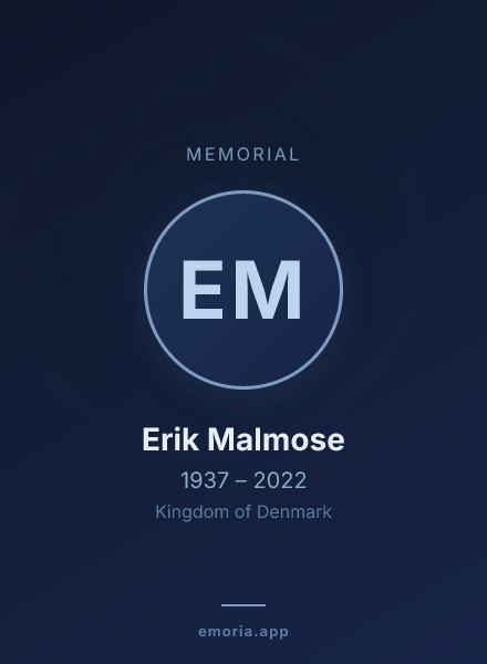 Memorial portrait of Erik Malmose