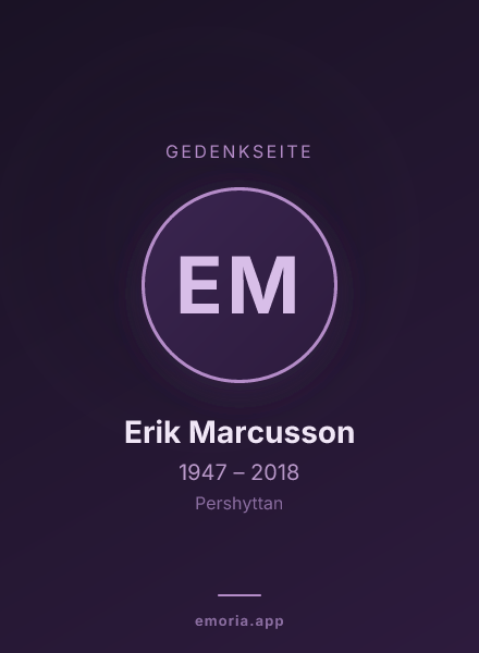 Gedenkportrait von Erik Marcusson