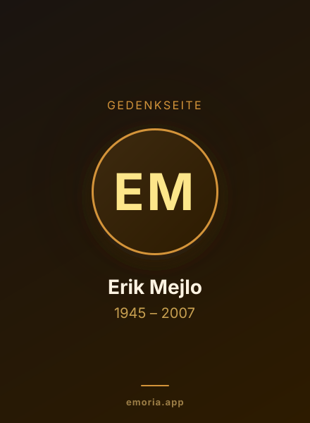 Gedenkportrait von Erik Mejlo
