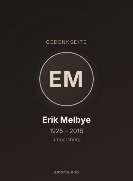Gedenkportrait von Erik Melbye