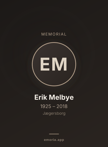 Memorial portrait of Erik Melbye