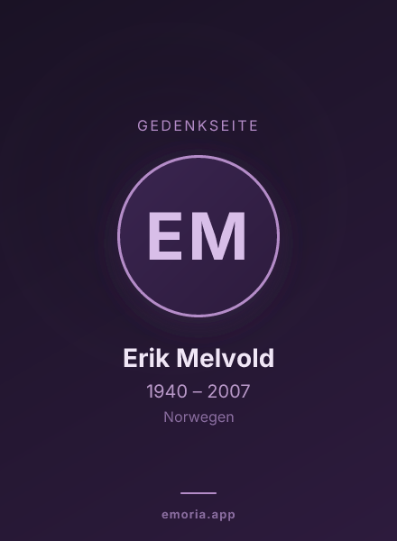 Gedenkportrait von Erik Melvold