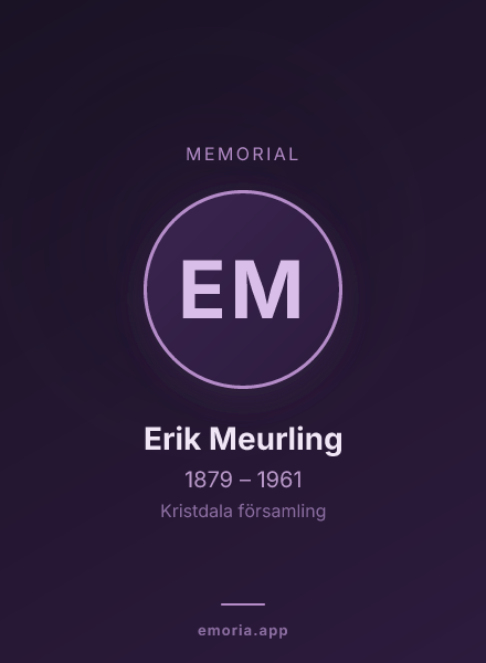 Memorial portrait of Erik Meurling