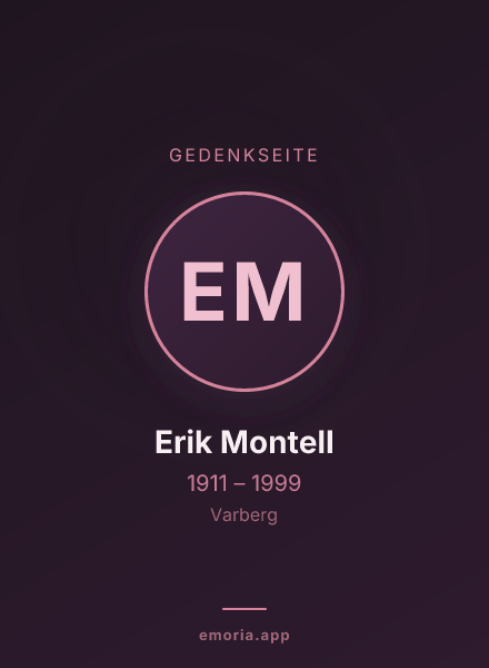 Gedenkportrait von Erik Montell