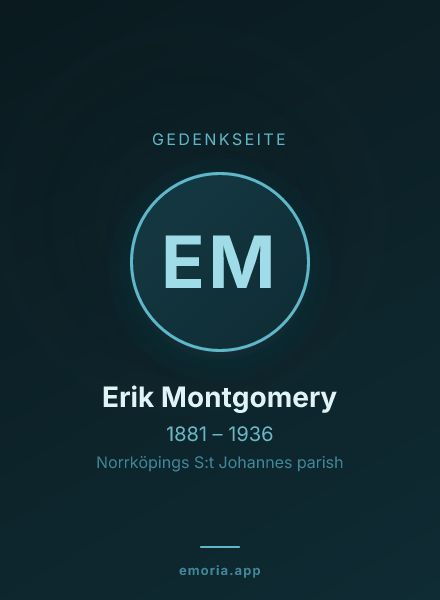 Gedenkportrait von Erik Montgomery