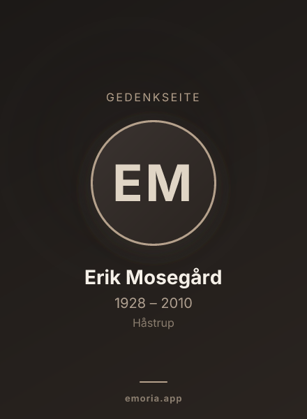 Gedenkportrait von Erik Mosegård