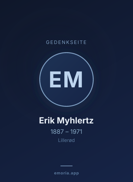 Gedenkportrait von Erik Myhlertz
